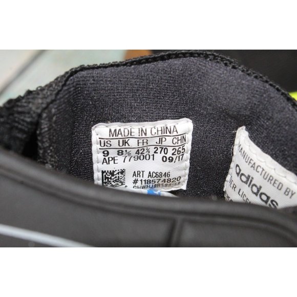 Adidas Black Mesh Breathable Athletic Low Top Sneakers Shoes Size 9 - Picture 5 of 7